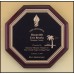 Octagonal Rosewood Piano Finish Plaque
