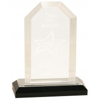 Step Clipped Corner Impress Acrylic - Silver